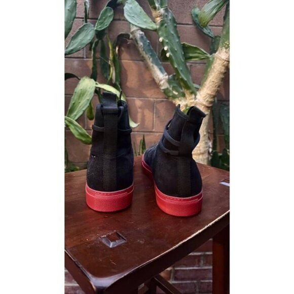 Daniel Patrick Men's Hightop Black Red Shoes Size 8 41 Pre-Owned! - Picture 4 of 6